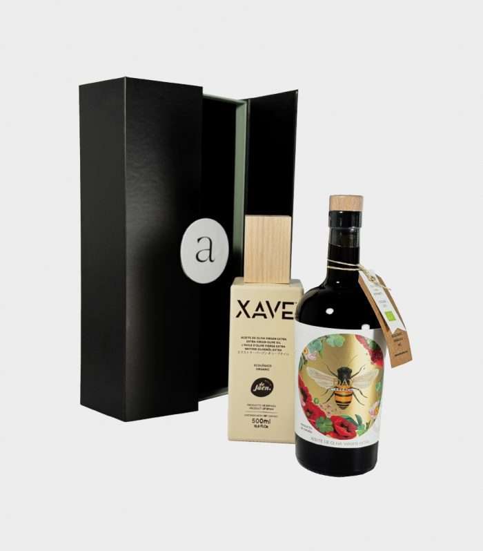 Eco Xavé Nobleza del Sur organic extra virgin olive oil gift bottle